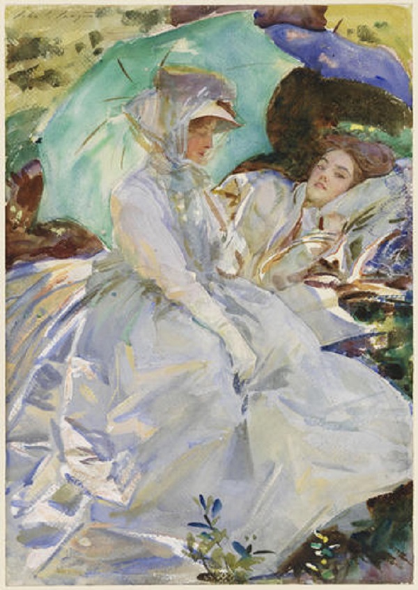 RESIZED.1_ John Singer Sargent Simplon Pass Reading, circa 1911