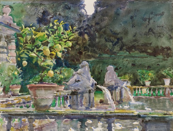 RESIZED.3_ John Singer Sargent, Villa di Marlia, Lucca A Fountain, 1910